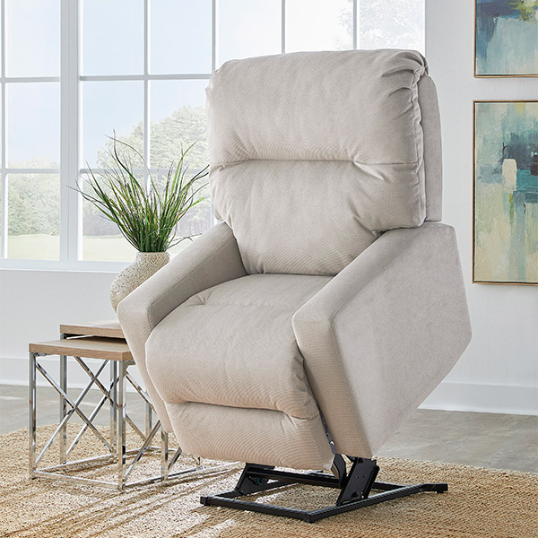 Best Chair Kenley Fabric Power Tilt Headrest Lift Recliner Fab: 19993 - Oat